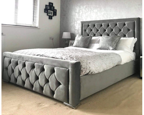 Paris Fabric Bespoke Bed Frame in Various Colours