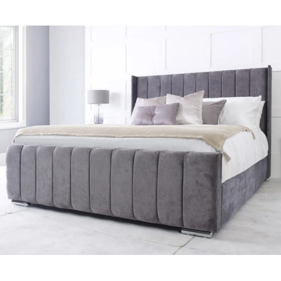 Seline Wingback Fabric Ottoman Storage Bed Frame in Various Colours | Storage Beds (by Interiors2suitu.co.uk)