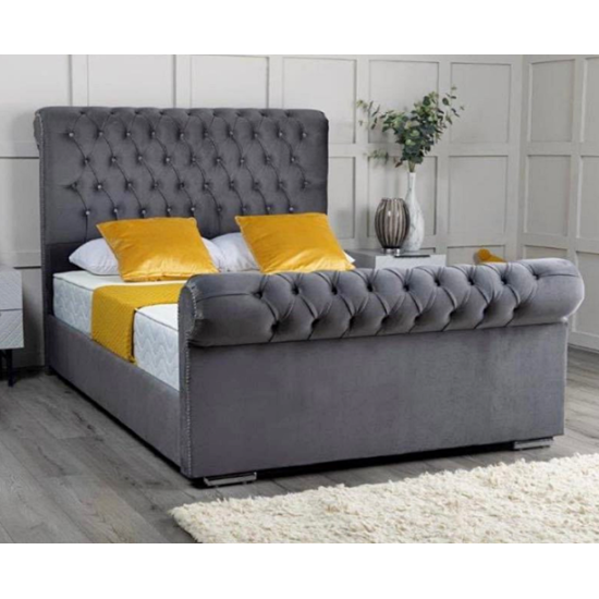 Sicily Fabric Chesterfield Bespoke Bed Frame in Various Colours | Bespoke Beds (by Interiors2suitu.co.uk)