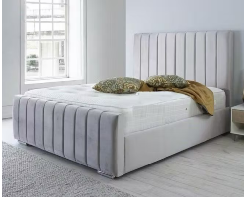 Siena Vertical Panelled Handmade Upholstered Bespoke Bed 