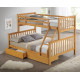 Maxi Beech Finished Hardwood Triple Sleeper Bunk Bed with Storage Drawers | Bunk Beds (by Interiors2suitu.co.uk)