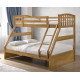 Oak Finished Hardwood Triple Sleeper Bunk | Bunk Beds (by Interiors2suitu.co.uk)