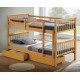 Calder Beech Finished Hardwood Bunk Bed with Storage Drawers | Bunk Beds (by Interiors2suitu.co.uk)