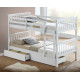 Calder White Finished Hardwood Bunk Bed with Storage Drawers | Bunk Beds (by Interiors2suitu.co.uk)