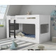 Nancy Modern White Kids Bunk Bed with Black Ladder | Bunk Beds (by Interiors2suitu.co.uk)