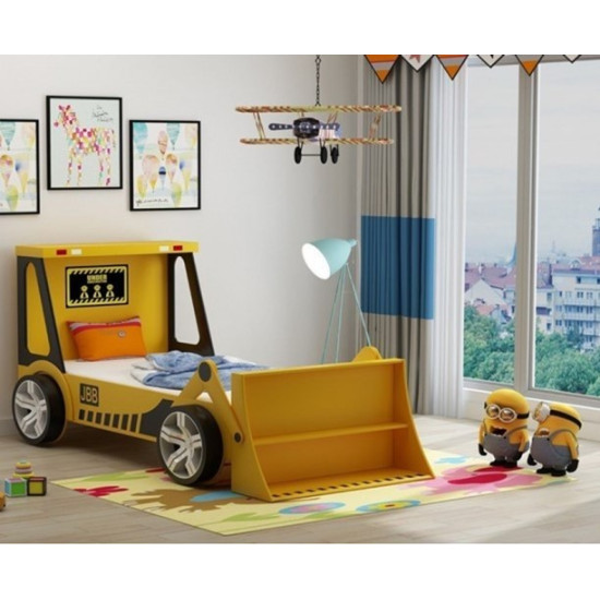 Kids JBB Yellow Novelty Tractor Digger Bed | Kids Beds (by Interiors2suitu.co.uk)