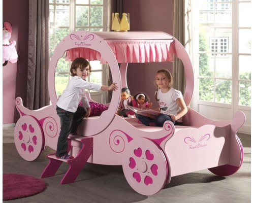  Girls Princess Pink Carriage Bed