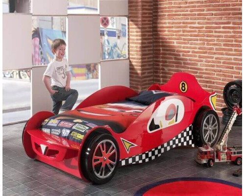 Kids Red Mclaren Single Racing Car Bed