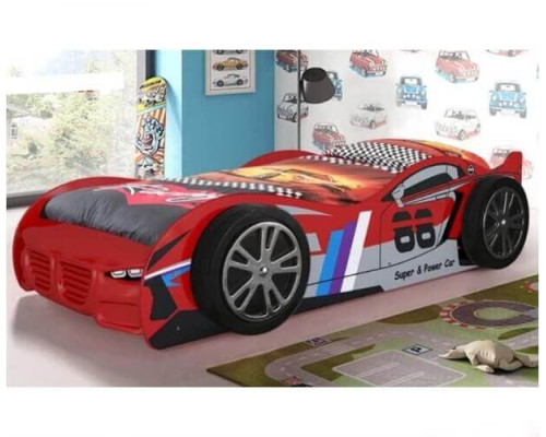 Kids No 88 Red Turbo Racing Car Novelty Bed