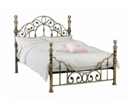 Florence Antique Brass Metal Bed Frame