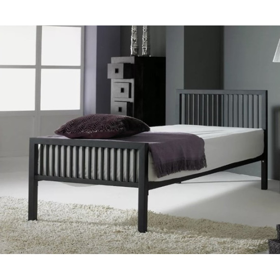 Linwood Black Modern Metal Bed Frame | Metal Beds (by Interiors2suitu.co.uk)