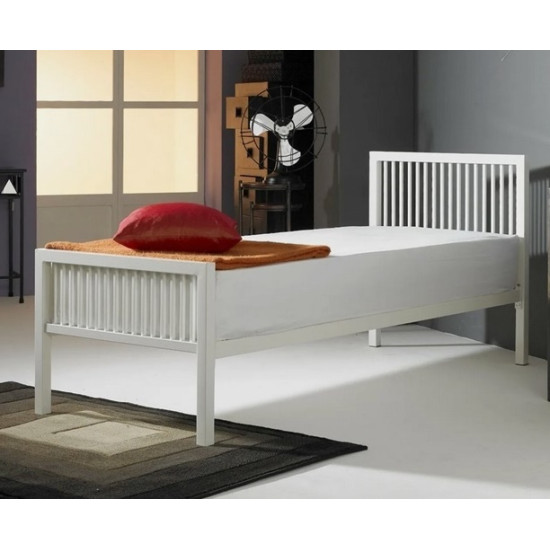 Linwood White Modern Metal Bed Frame | Metal Beds (by Interiors2suitu.co.uk)