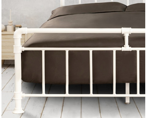 Nightingale Industrial White Scaffold Metal Bed Frame