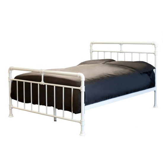 Nightingale Industrial White Scaffold Metal Bed Frame | Metal Beds (by Interiors2suitu.co.uk)