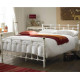 Oxford White Ornate Metal Bed With Gold Finials | Metal Beds (by Interiors2suitu.co.uk)