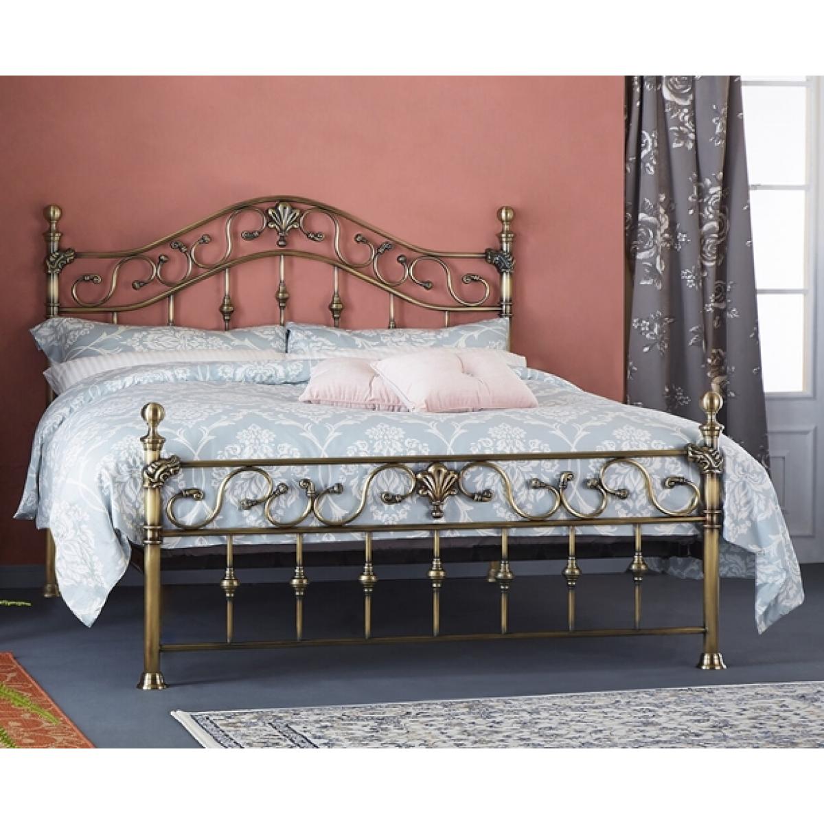 Ridgeway Ornate Antique Brass Effect, Ornate Bed Frame