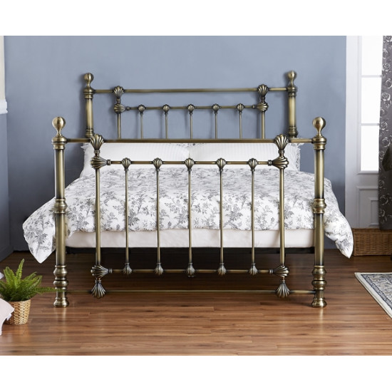 Victoria Antique Brass Effect Bed Frame | Metal Beds (by Interiors2suitu.co.uk)