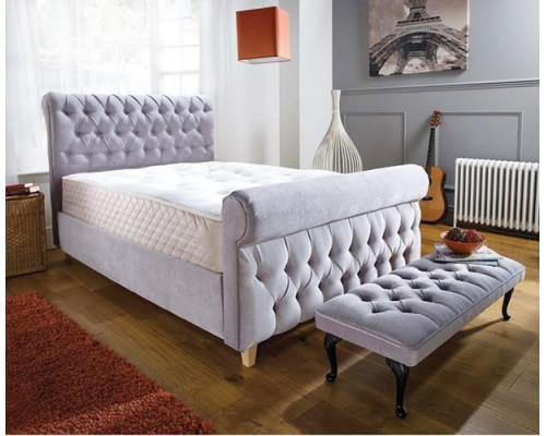 Buckingham Hand Tufted Fabric Chesterfield Bed by Sovereign 