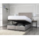 Laila Ottoman Bed with Verical Pannelled Headbord in Various Colours | Storage Beds (by Interiors2suitu.co.uk)