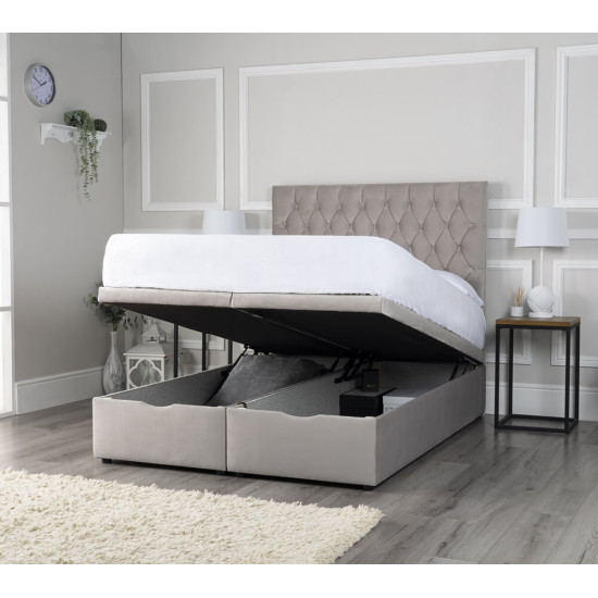 Parker Ottoman Storage Bed with Diamond Tufted Headboard | Storage Beds (by Interiors2suitu.co.uk)