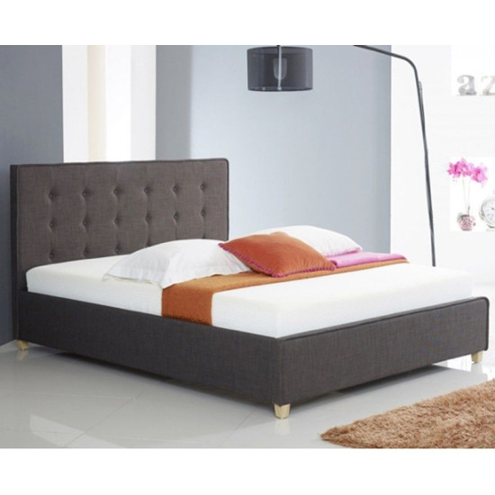 Annabelle Modern Charcoal Fabric  Button Bed | Upholstered Bed Frames (by Interiors2suitu.co.uk)