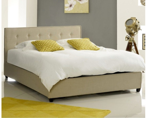 Annabelle Modern Stone Fabric  Button Bed 