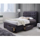 Zara Dark Grey Fabric 4 Drawer Modern Storage Bed Frame | Storage Beds (by Interiors2suitu.co.uk)