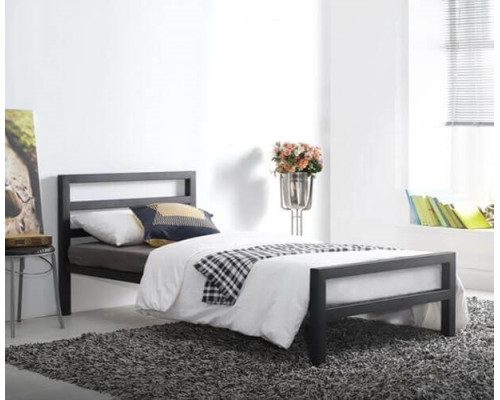City Block Black Metal Bed Frame by Time Living