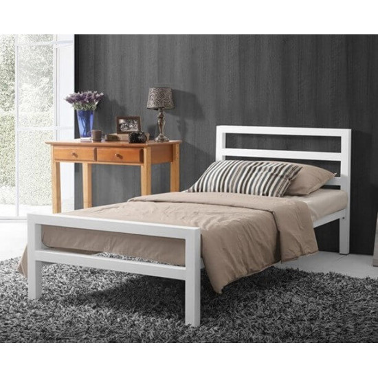 City Block White Metal Bed Frame by Time Living | Metal Beds (by Interiors2suitu.co.uk)