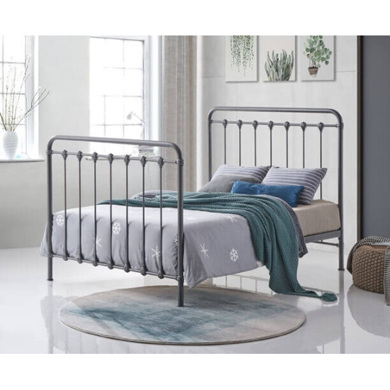 Havana Silver Metal Bed Frame by Time Living | Metal Beds (by Interiors2suitu.co.uk)