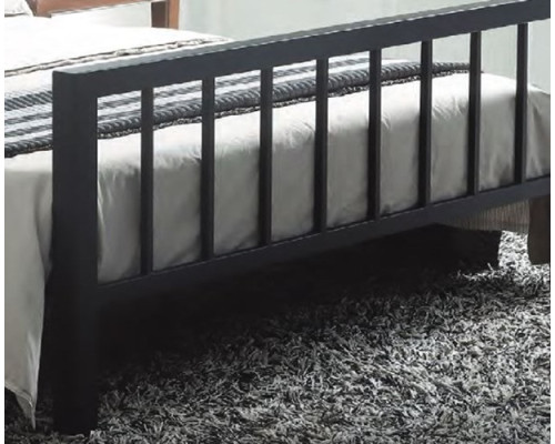Metro Black Modern Metal Bed Frame by Time Living