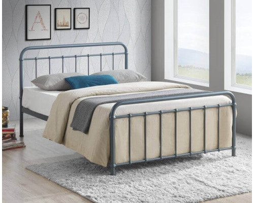 Miami Grey Classic Metal Bed Frame by Time Living