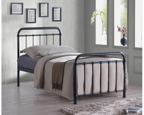 Miami Black Classic Metal Bed Frame by Time Living