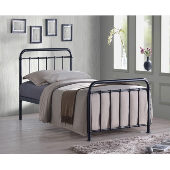 Miami Black Classic Metal Bed Frame by Time Living | Metal Beds (by Interiors2suitu.co.uk)