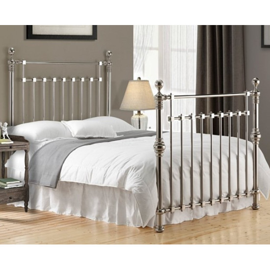Edward Chrome Traditional Metal Bed Frame by Time Living | Metal Beds (by Interiors2suitu.co.uk)