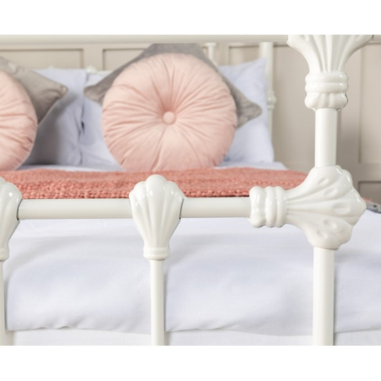 Victoria Traditional Ornate Gloss White Bed Frame | Metal Beds (by Interiors2suitu.co.uk)