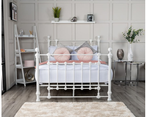Victoria Traditional Ornate Gloss White Bed Frame