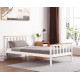 Naples Single White Wooden Shaker Bed Frame with Beech Tops | Kids Beds (by Interiors2suitu.co.uk)