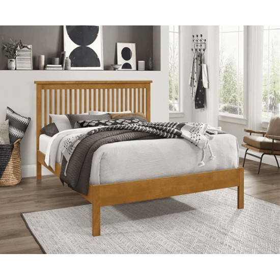 Ascot Oak Shaker Wooden Bed Frame by Time Living | Wood Beds (by Interiors2suitu.co.uk)