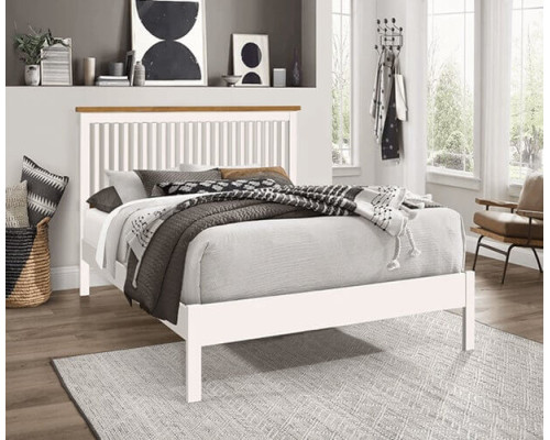 Ascot White Shaker Wooden Bed Frame by Time Living