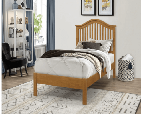 Chester Oak Wooden Bed Frame by Time Living