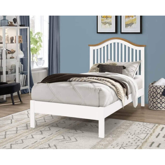 Ascot White Shaker Wooden Bed Frame by Time Living | Wood Beds (by Interiors2suitu.co.uk)