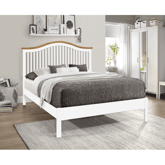 Chester White Wooden Bed Frame by Time Living | Wood Beds (by Interiors2suitu.co.uk)