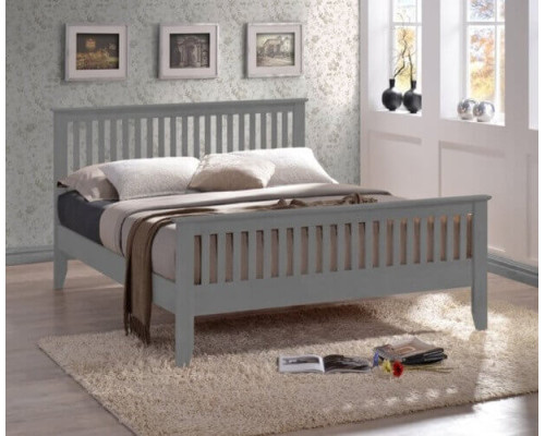 Turin Grey Shaker Wooden Bed Frame by Time Living